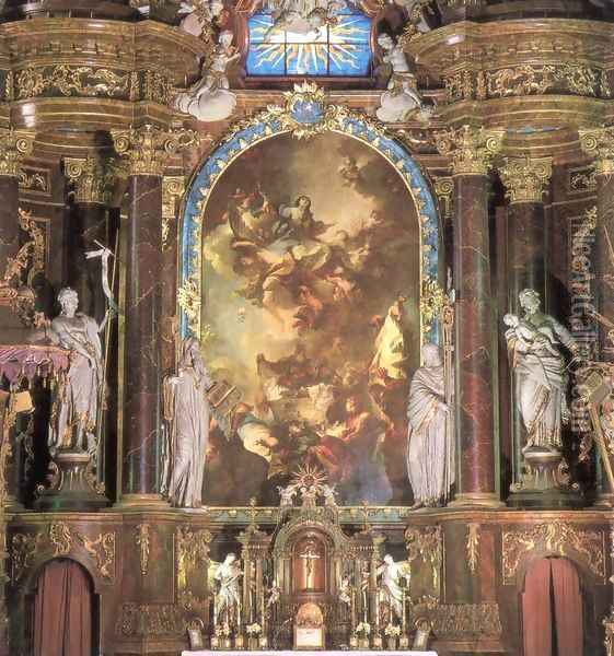 Assumption of the Virgin 1754 Oil Painting - Franz Anton Maulbertsch