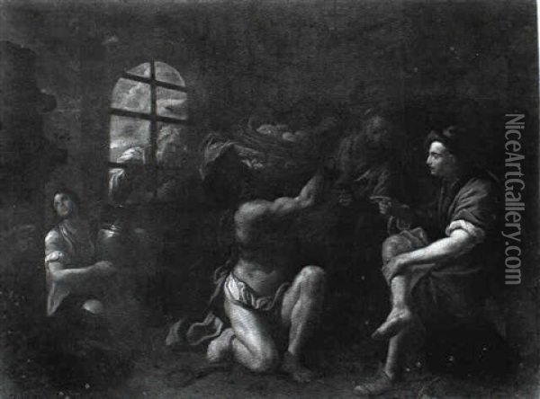 Giuseppe In Carcere Interpreta I Sogna Oil Painting - Filippo Abbiati