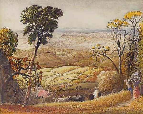 The golden valley Oil Painting - Samuel Palmer