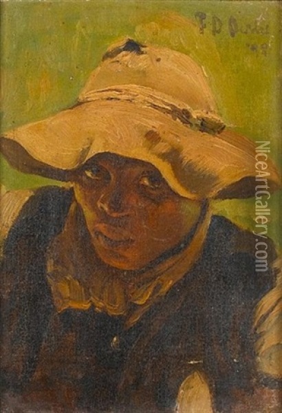 Portrait Of A Man (+ Portrait Of A Woman; Pair) Oil Painting - Frans David Oerder
