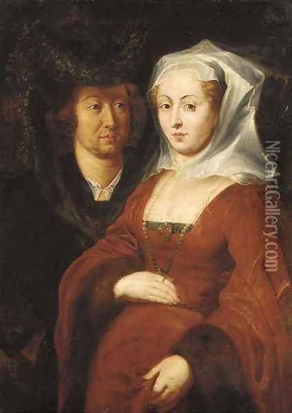 Ansegisus and Saint Bega Oil Painting - Sir Peter Paul Rubens