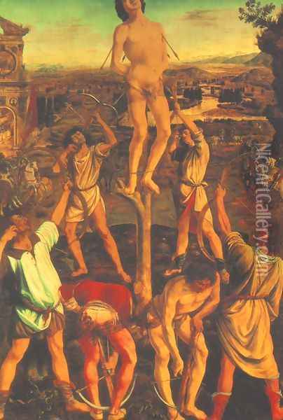 Martyrdom of St. Sebastian Oil Painting - Piero del Pollaiuolo