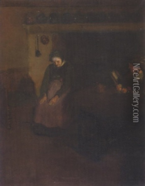 The Birthday Oil Painting - Florence Carlyle