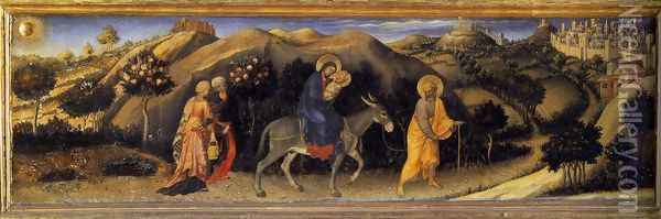 Rest during the Flight into Egypt 1423 Oil Painting - Gentile Da Fabriano
