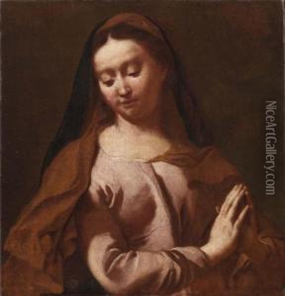 Madonna Orante Oil Painting - Domenico Maggiotto