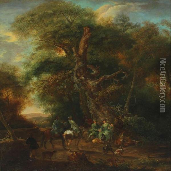 The Hunt Oil Painting - Wilhelm Alexander W. Von Kobell
