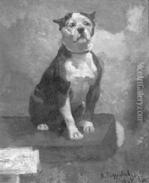 Sitzender Hund Oil Painting - Anton Heinrich Dieffenbach
