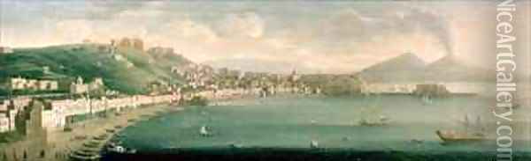 View of Naples from the west Oil Painting - Gaspar Butler
