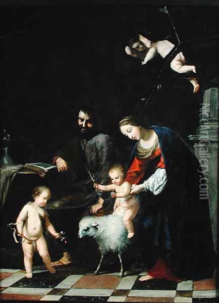 The Holy Family Oil Painting - Jacques Stella