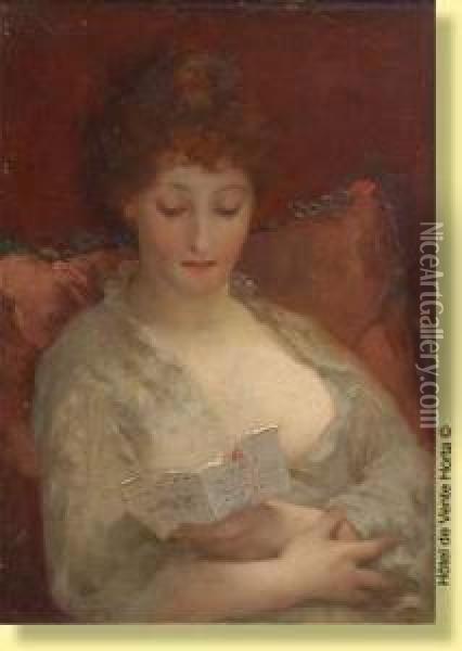 Jeune Femme A La Lecture Oil Painting - Edouard Rosset-Granger