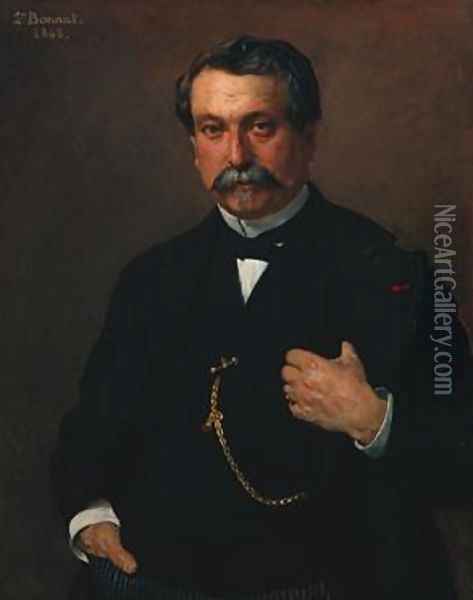 Portrait of a Man Oil Painting - Leon Bonnat