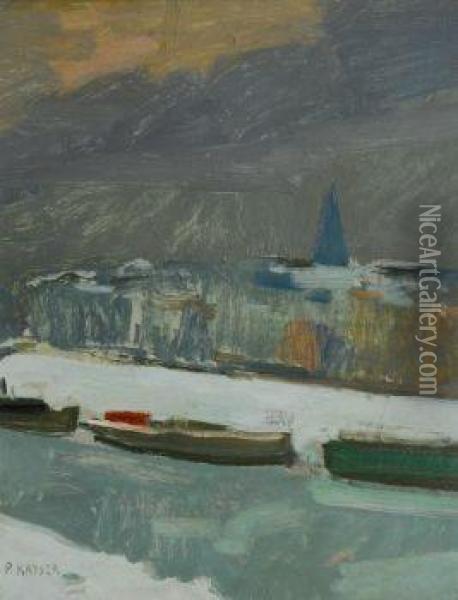 Am Fleet Oil Painting - Jean Paul Kayser