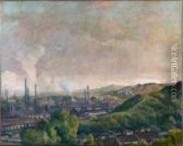 Panorama De Charleroi Oil Painting - Maximilien Luce
