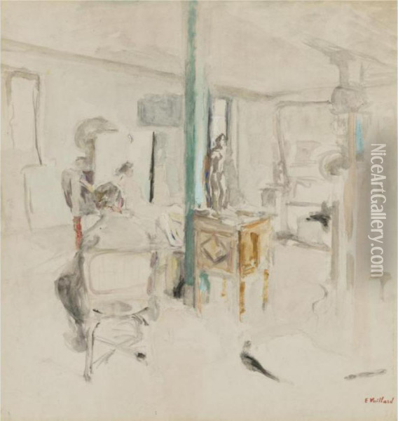 Bonnard Dans Son Atelier Oil Painting - Jean-Edouard Vuillard