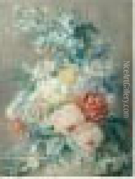 Bouquet De Fleurs (debut Du Xixe Siecle) Oil Painting - Jan van Os