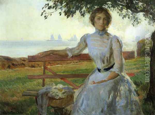 Mrs. Ernest Major Oil Painting - Joseph Rodefer DeCamp