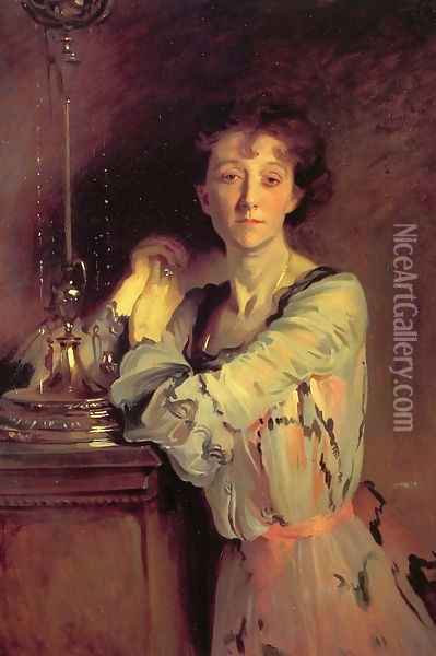 Mrs Charles Russell Oil Painting - John Singer Sargent