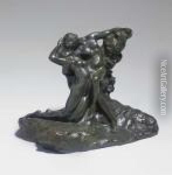 L'eternel Printemps, Second Etat, 4eme Reduction Oil Painting - Auguste Rodin