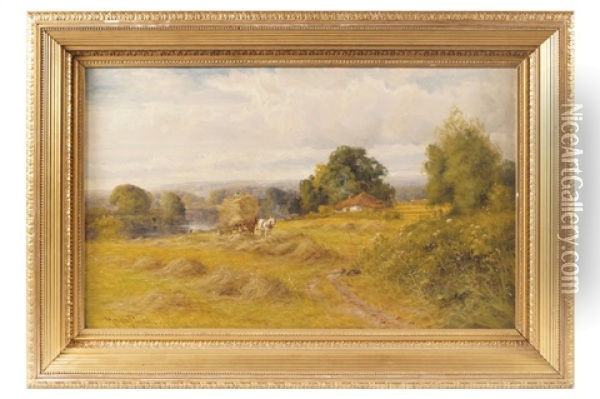 Harvesting Oil Painting - Harry Pennell