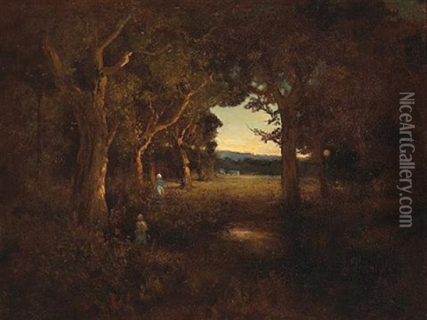 Returning Home At Day's End Oil Painting - William Keith