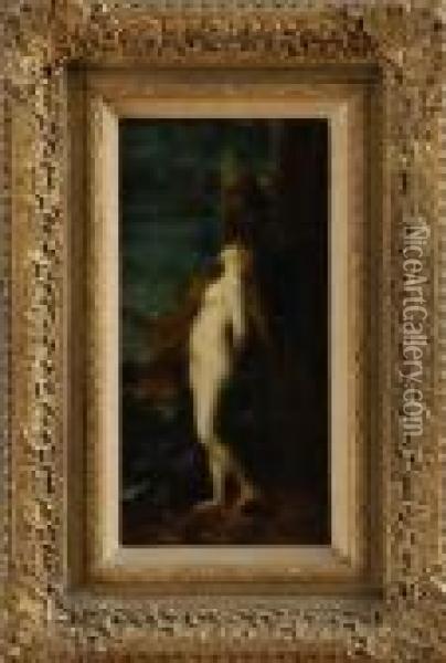 Standing Female Nude Oil Painting - Jean-Jacques Henner