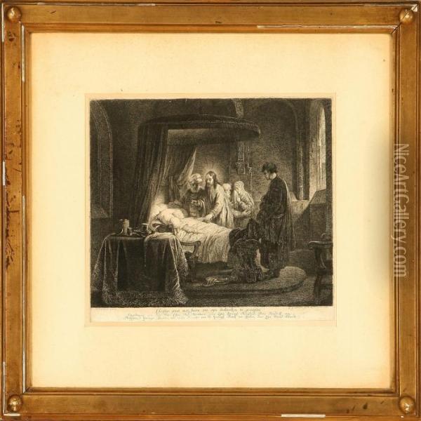 Christus Gaet Met Jairo Oil Painting - Rembrandt Van Rijn