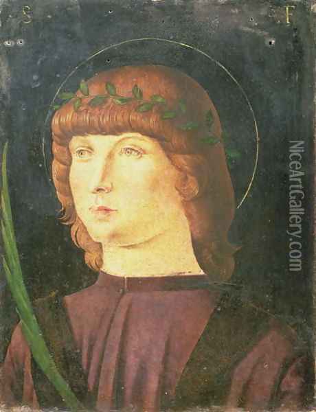 Portrait of St.Lawrence Giustiniani, Bishop of Venice Oil Painting - Giovanni Bellini