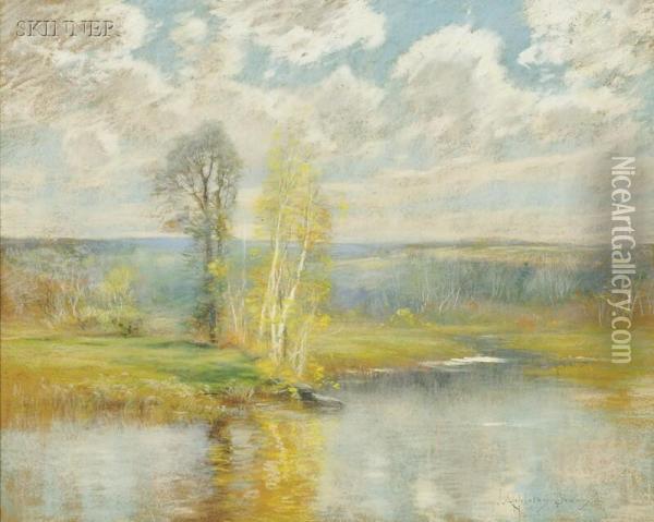 Early Autumn Marsh View Oil Painting - John Appleton Brown
