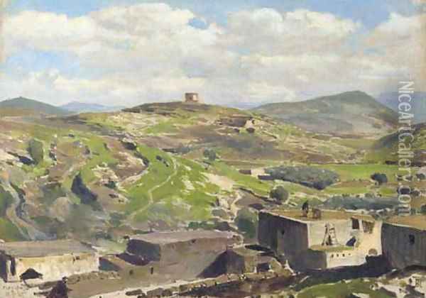View of Nazareth Oil Painting - Vasily Polenov