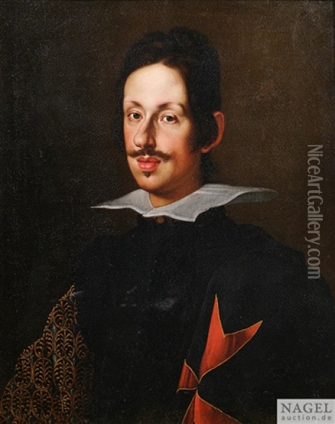 Portrait Des Ferdinando Ii (1610-1670) De Medici, Grosherzog Der Toskana Im Dunklen Gewand Des Toskanischen St.-stephans-orden Oil Painting - Justus Sustermans
