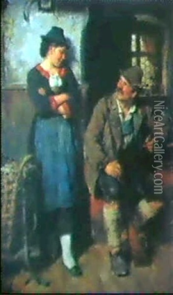 Jagerlatein Oil Painting - Hugo Wilhelm Kauffmann