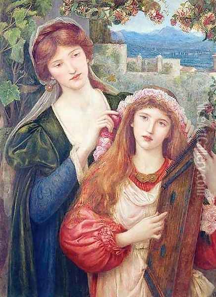 The Childhood of Saint Cecily Oil Painting - Maria Euphrosyne Spartali, later Stillman