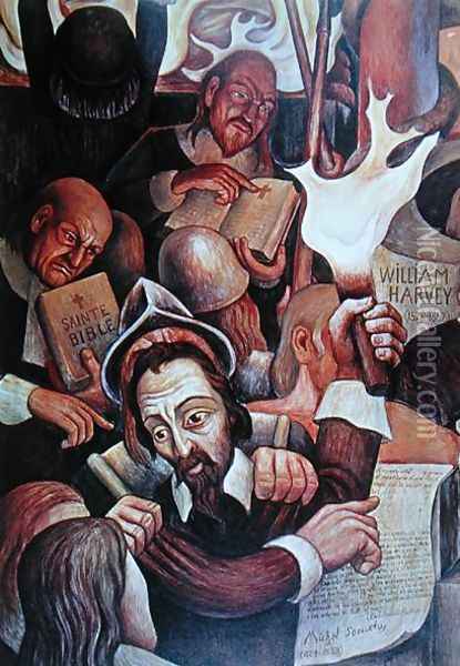 Michel Servet (1511-53), martyr of Science Oil Painting - Diego Rivera