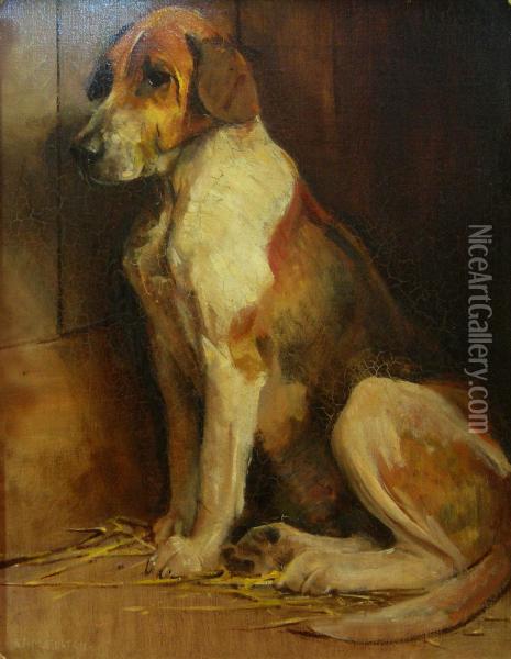 The Watchful Hound Oil Painting - Samuel Fulton