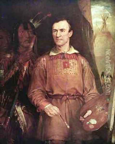 George Catlin 1798-1872 Oil Painting - William Fisk