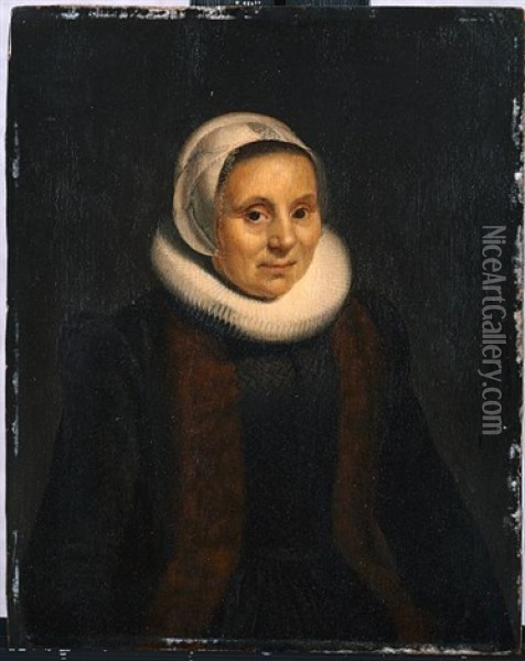 Portrait Of A Woman Oil Painting - Jacob Gerritsz Cuyp
