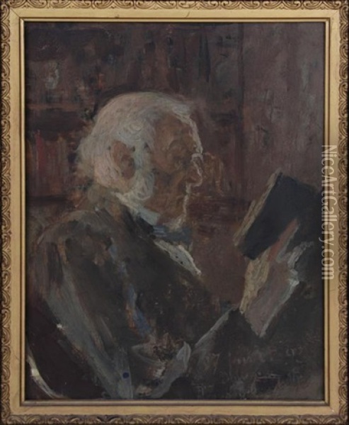 Portrait Of Prime Minister William Ewart Gladstone (1809-1898) Oil Painting - Pierre (Prince) Troubetzkoy