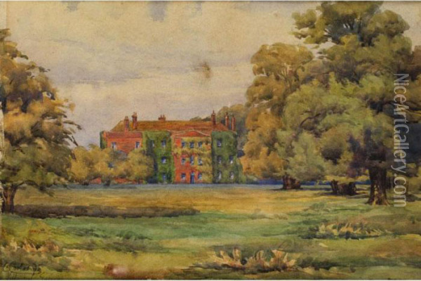 Englische Landvilla In Sussex Oil Painting - Onorato Carlandi
