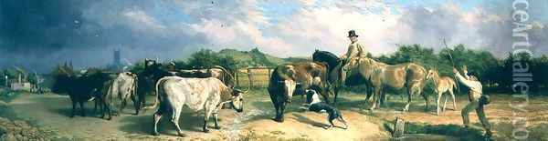 Road to Gloucester Fair Oil Painting - Briton Riviere