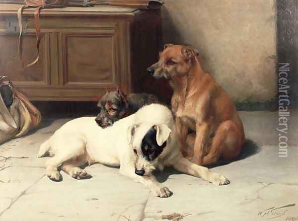 Waiting For Master Oil Painting - William Henry Hamilton Trood