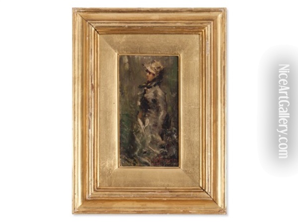 Portrait Of A Lady Oil Painting - Luigi Conconi