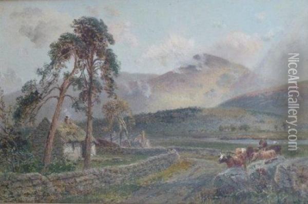 Near Dromore, Co Down, Ireland Oil Painting - Alfred Bennett