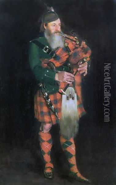 A Piper Oil Painting - William Kennedy