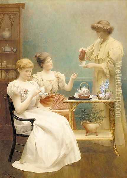 Tea time Oil Painting - George Arthur Gaskell