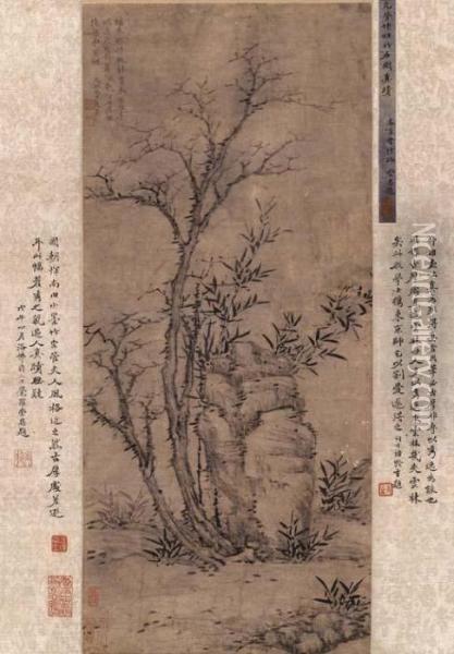 Bamboos Oil Painting - Guan Daosheng