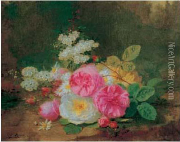 Jete De Fleurs Oil Painting - Jules Ferdinand Medard