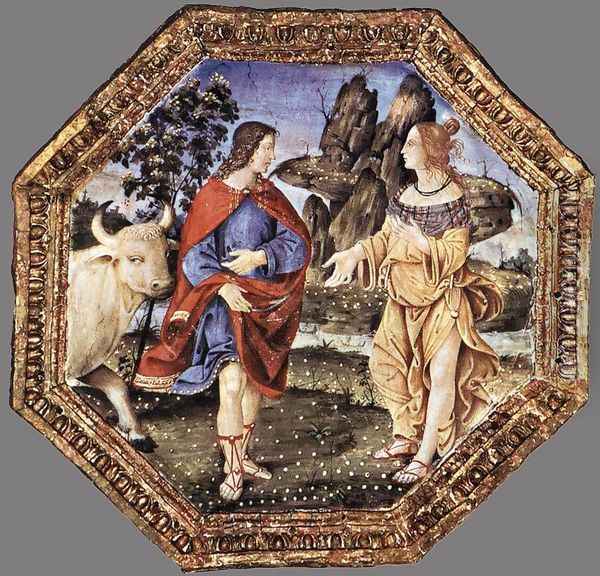 Ceiling decoration 1492-94 Oil Painting - Bernardino di Betto (Pinturicchio)