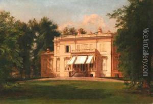 Langdon-vanderbilt Mansion, Hyde Park Oil Painting - Johann-Hermann Carmiencke