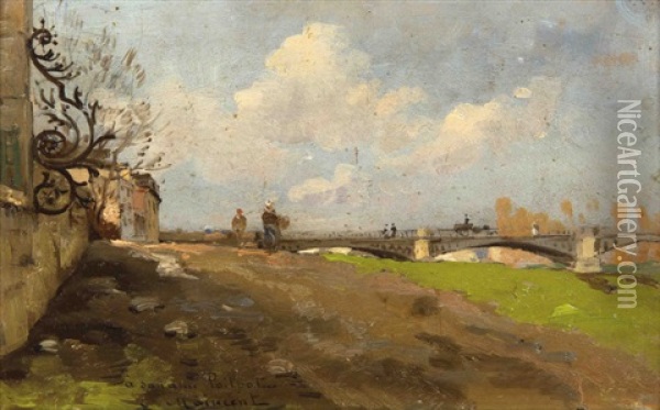 Vue De Paris Oil Painting - Gustave Maincent