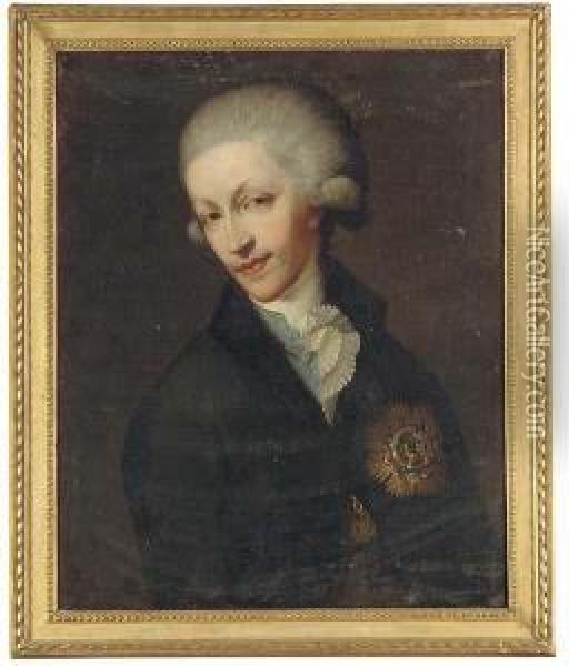 Portrait Of King Carlo Emanuele Iv Of Sardinia Oil Painting - Giovanni Panealbo